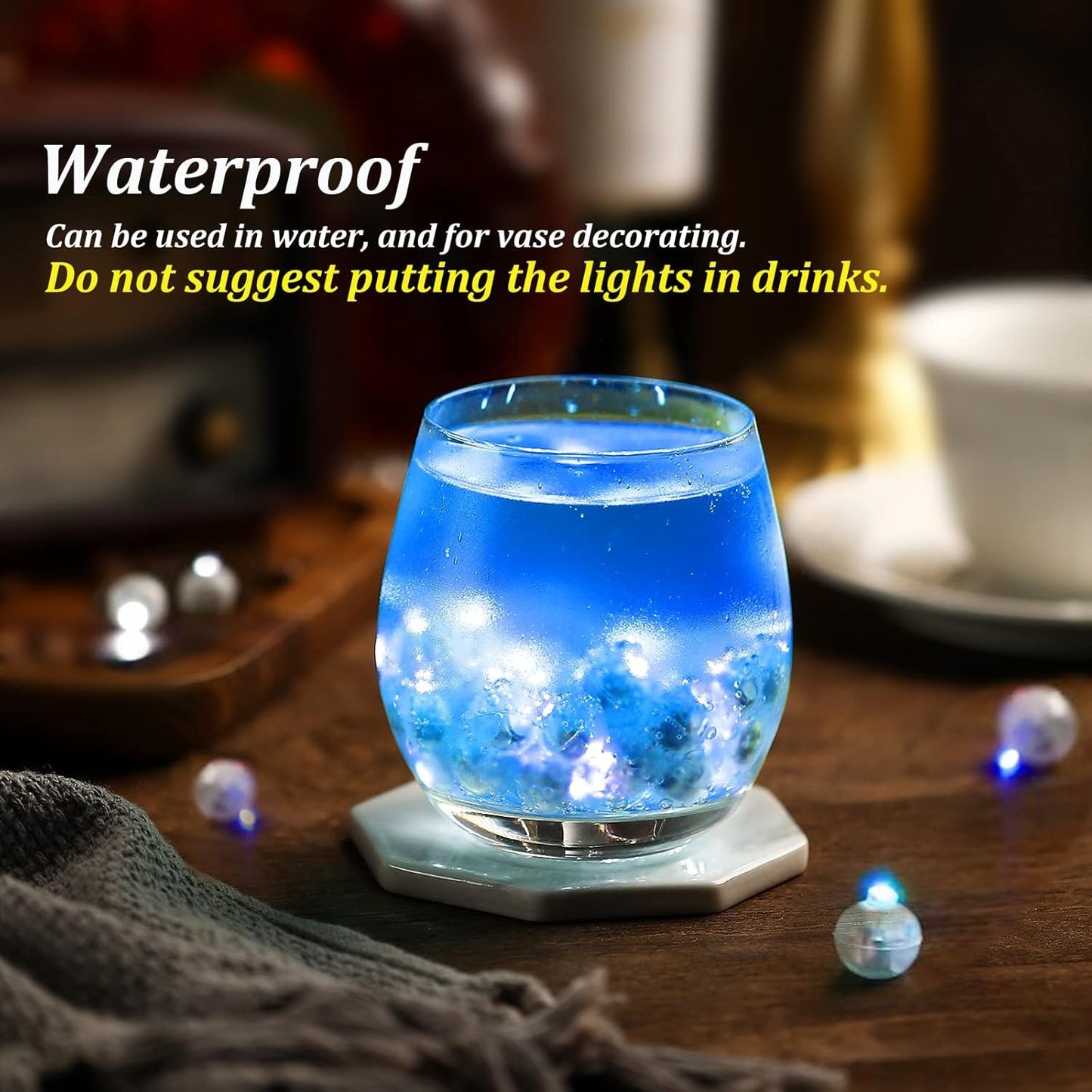 ZGWJ LED Lights, 100pcs Mini Balloons Light up Balloons for Party Decorations - Flash Blue, Battery Powered, Wide Use, Easy to Operate, Reusable, Good Service