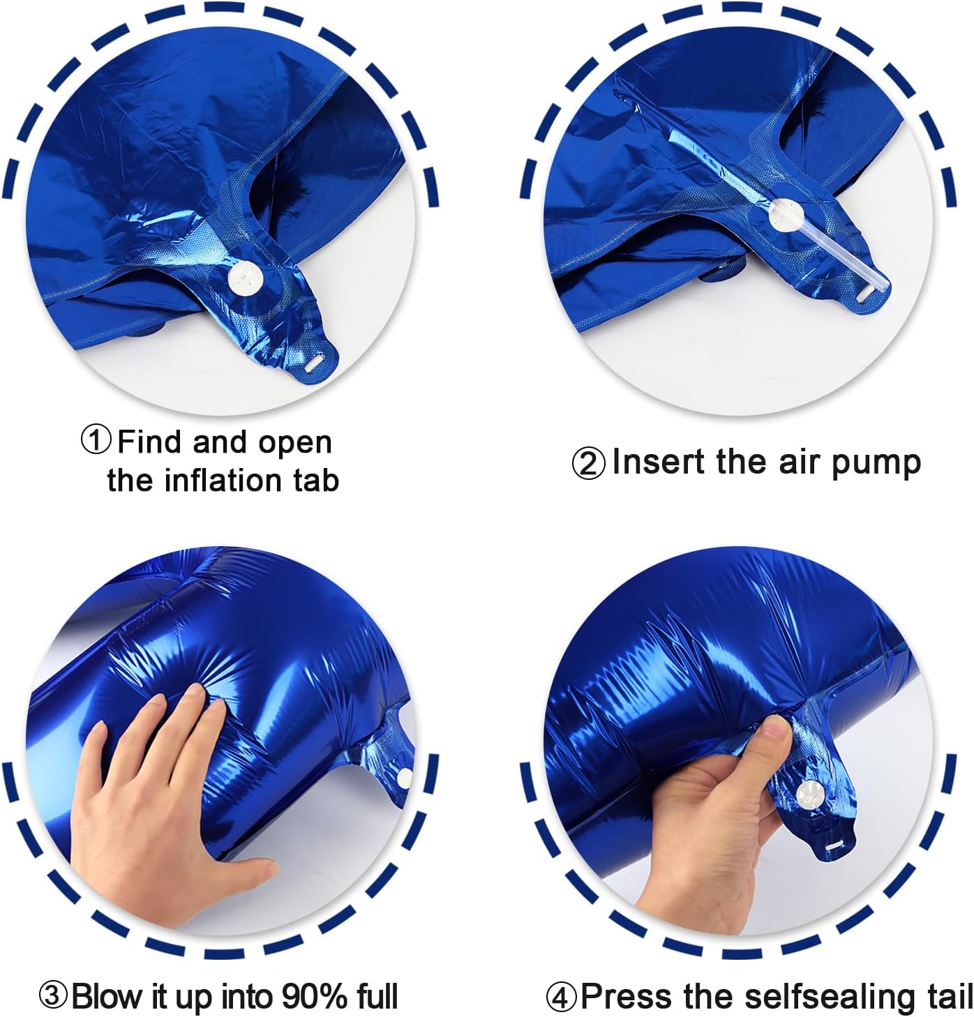 Night Blue 40 Inch Big Number Balloon Birthday Decoration, Number 2 Helium Balloon 12 20 22 23 24 26 2025 New Years Celebration, Boy Girl Baby Anniversary Party Graduations Supplies Decorations