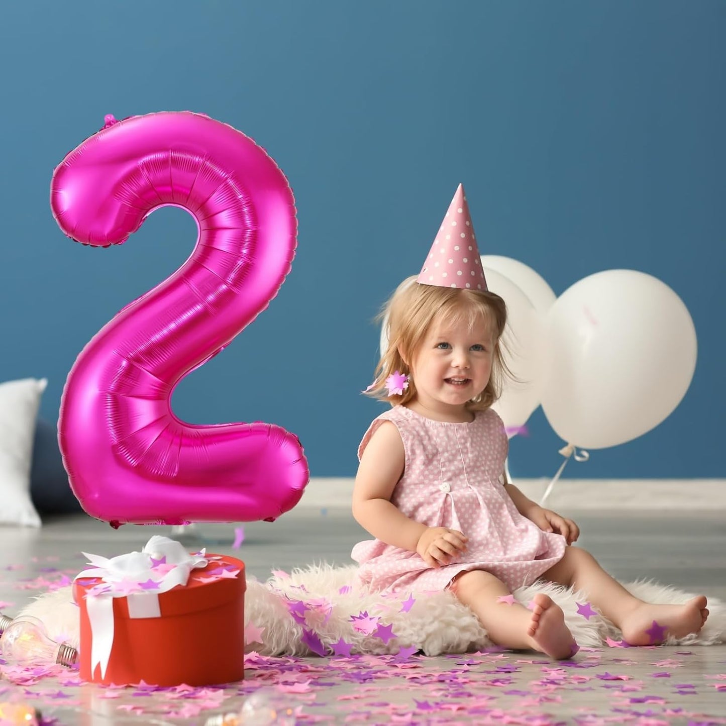 Hot Pink 0 Balloon,40 Inch Number 0 Balloon,Birthday Balloon Decorations, Foil Mylar Helium 0 Balloon Number for Birthday Party Decorations