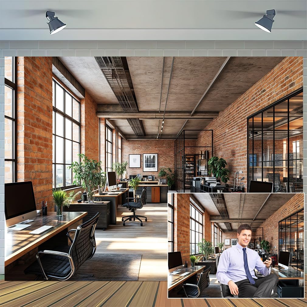6X4ft Office Video Photo Backdrop Photography Background for Recording Conference, Zoom Home Podcast Backdrops Photo Booth Prop Decorations Wall Decor Tablecloth