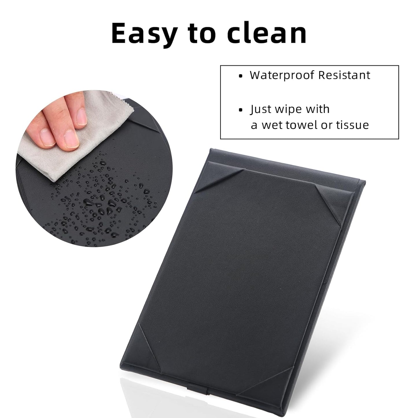 Menu Covers - Set of 10 Double-Sided Table Tent Cards for Restaurant, Dinner Party, and Bar Menus - Includes Bill Holder and Reserved Seating Signs - Easy to Clean and Foldable (10, 5"x7")