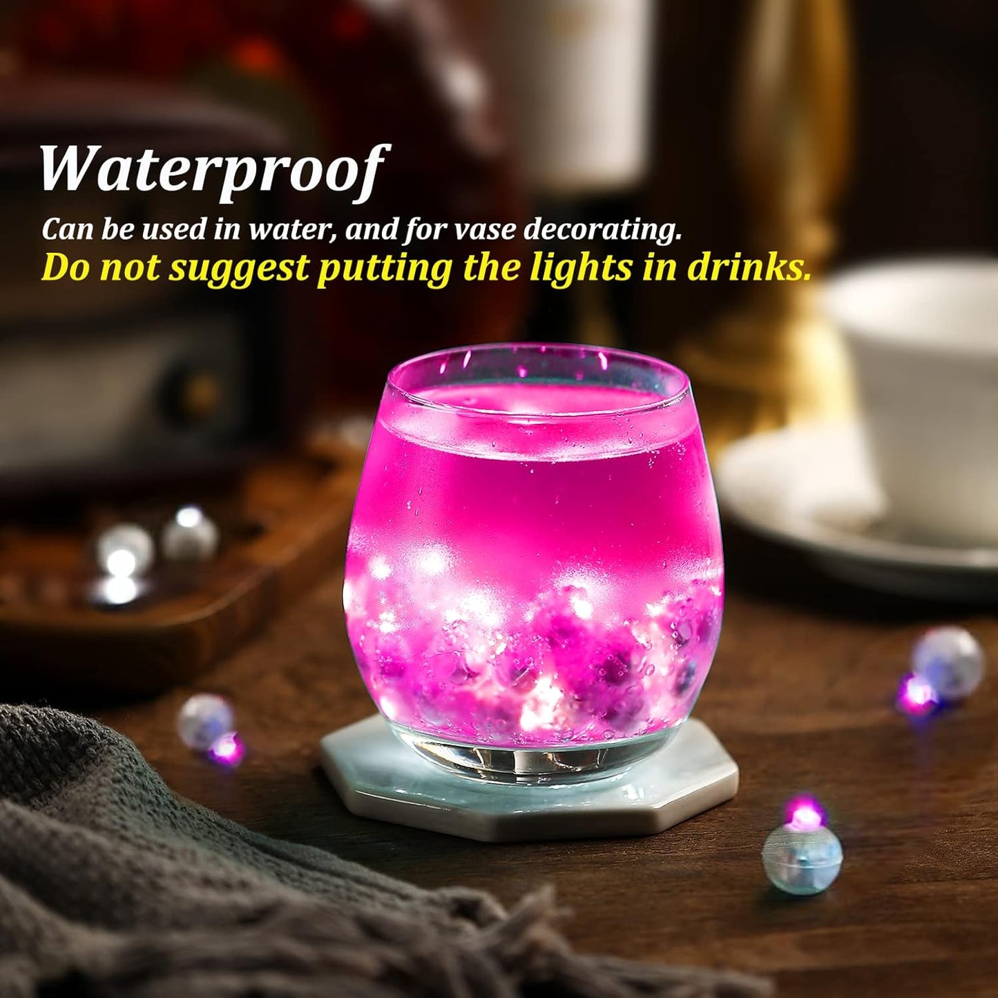 50PCs Mini Led Lights, Flash Led Balloons Light for Neon Party Lights, Paper Lanterns, Easter Eggs, Birthday Party, Wedding, Halloween, Christmas Decoration (Blinking Pink)