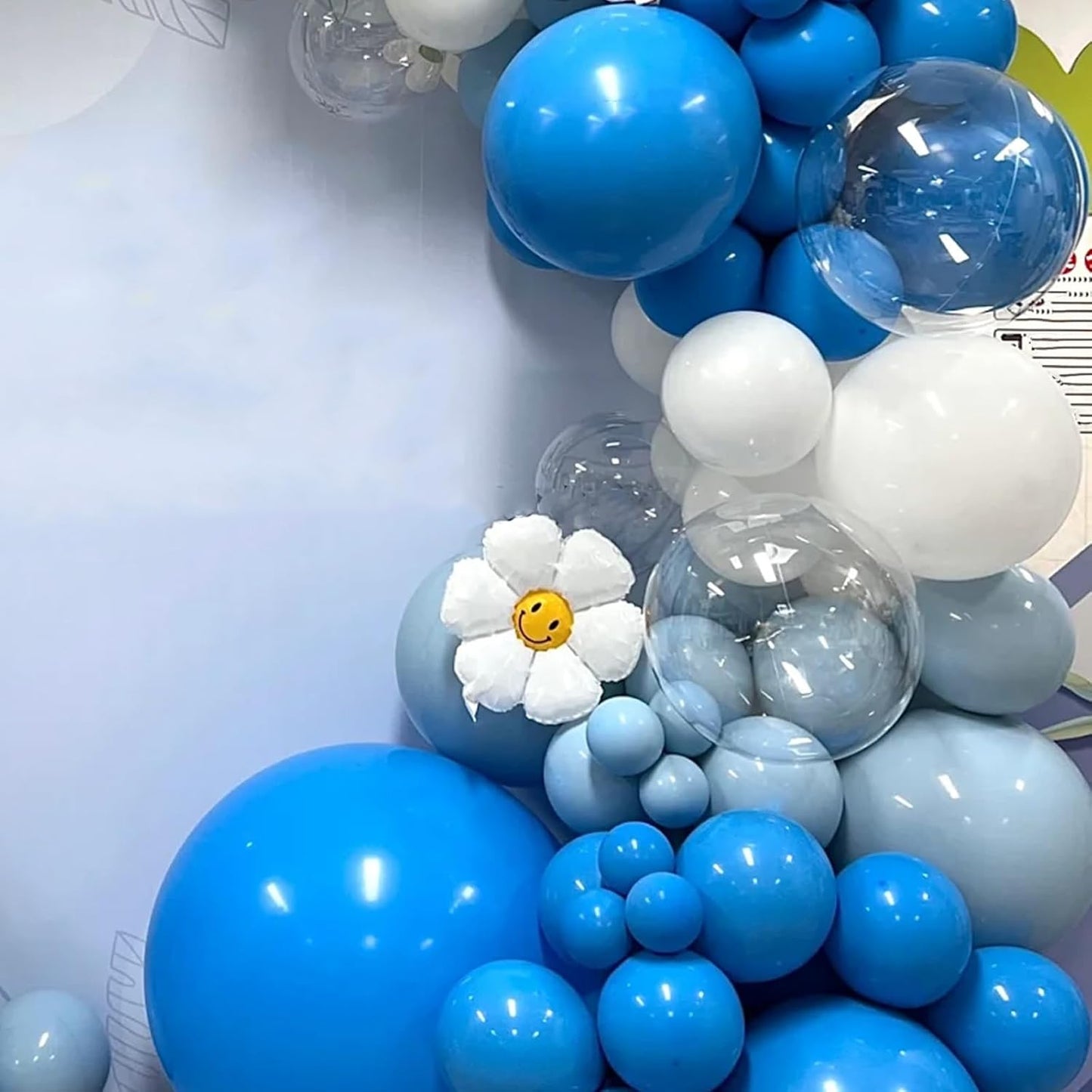 90pack Blue Balloons Different Size 18/12/10/5 Inch Pastel Green Balloon Garland Arch Kit for Baby Shower,Graduation, Wedding, Birthday, Gender Reveal, New Year Decorations