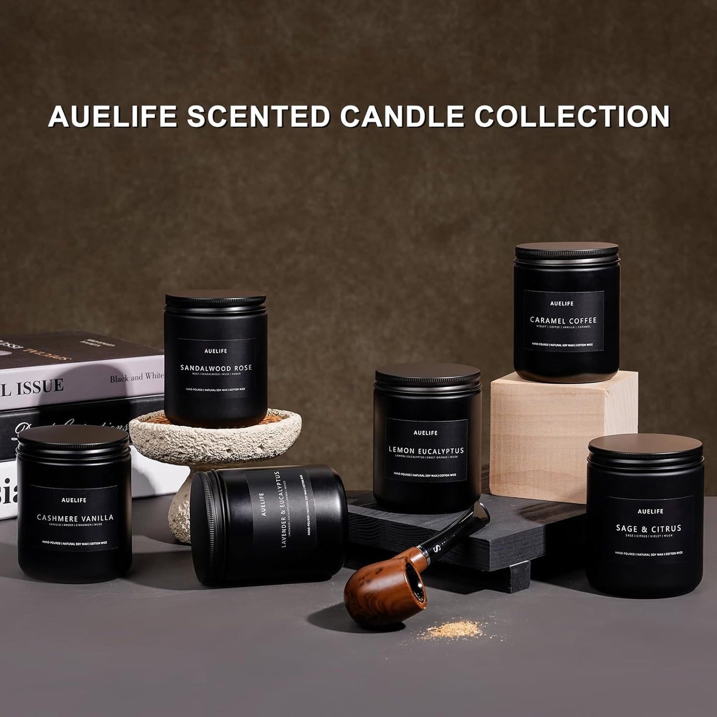 Caramel Coffee Candle | Men Scented Candles for Home, Candles Gifts for Women Men - Soy Candle for Home Scented - Aromatherapy Gifts for Men - 7oz 50 Hours Long Burning