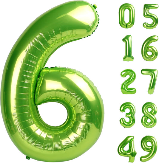 2026 number balloon pale green