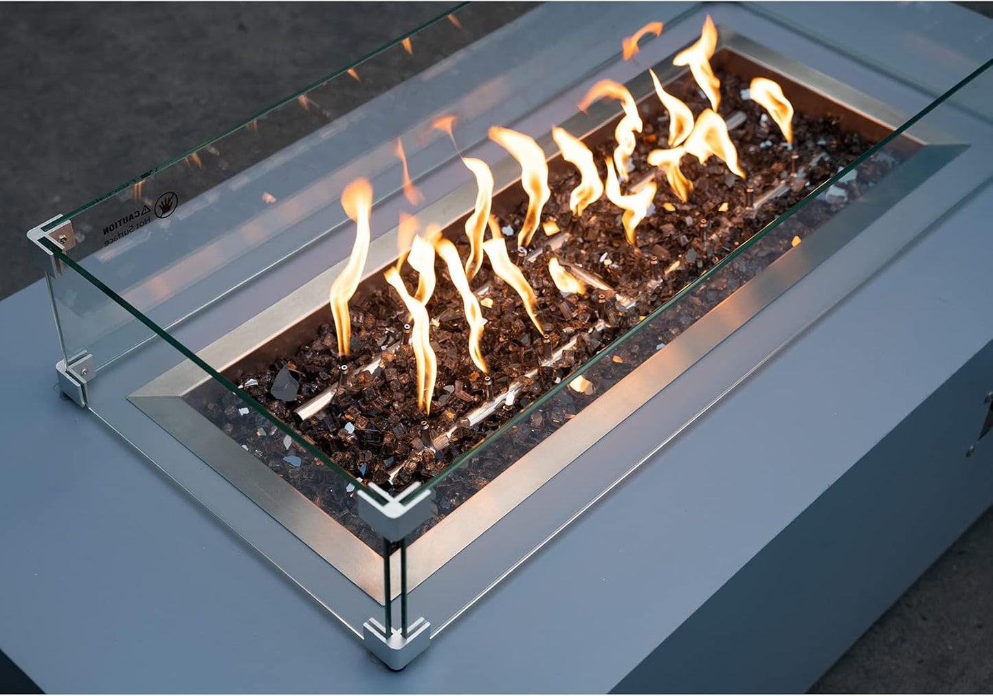 Stanbroil 10-Pound Fire Glass - 1/2 inch Reflective Tempered Fire Glass for Fireplace Fire Pit, Bronze Reflective