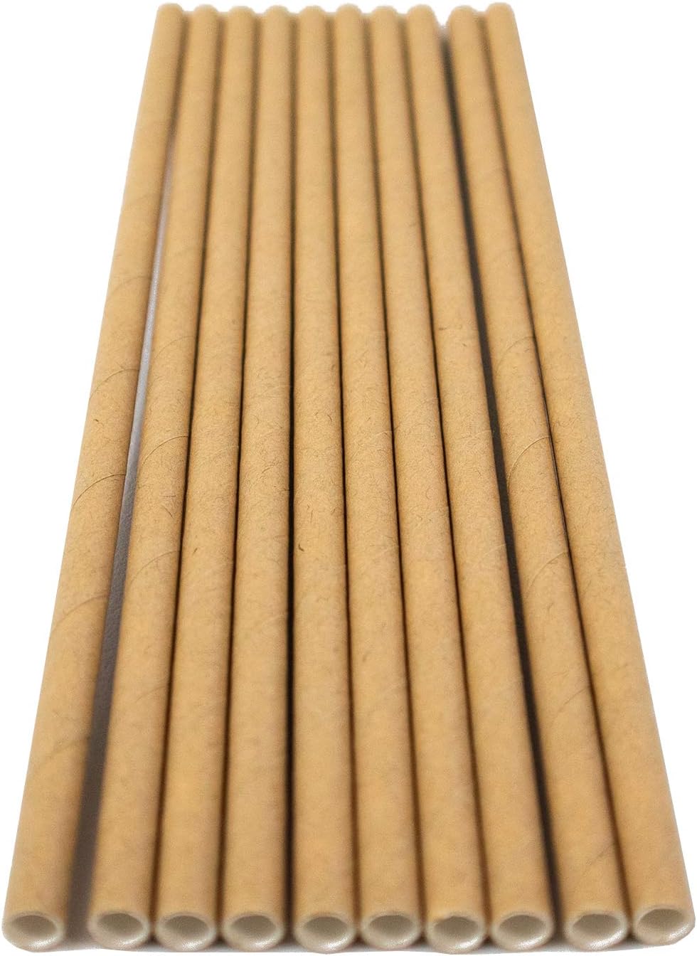 Pack of 900 Natural Kraft Biodegradable 4-Ply Paper Drinking Straws (Compostable, Non-toxic, BPA-free)