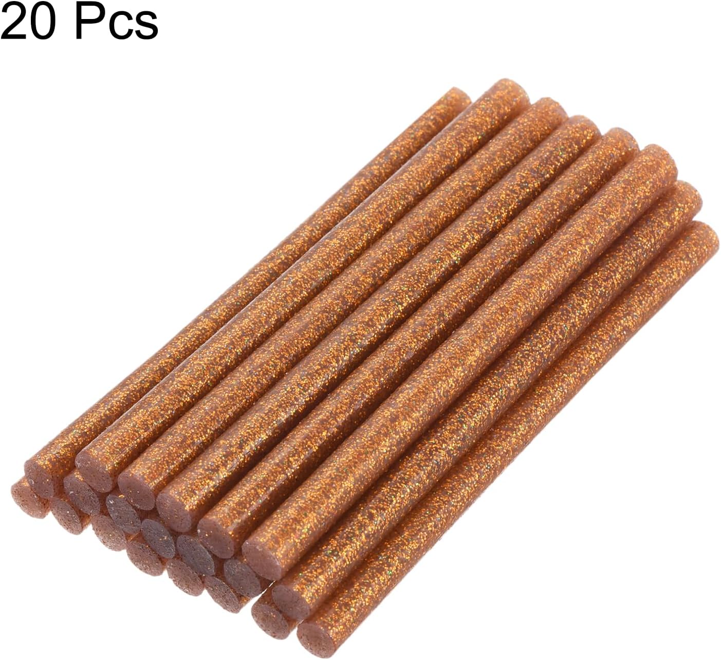uxcell 20pcs Hot Glue Sticks for Glue Gun 11mm/0.43-inch x 4-inch Mini Hot Melt Adhesive Glue Stick Glitter Bronze Gold