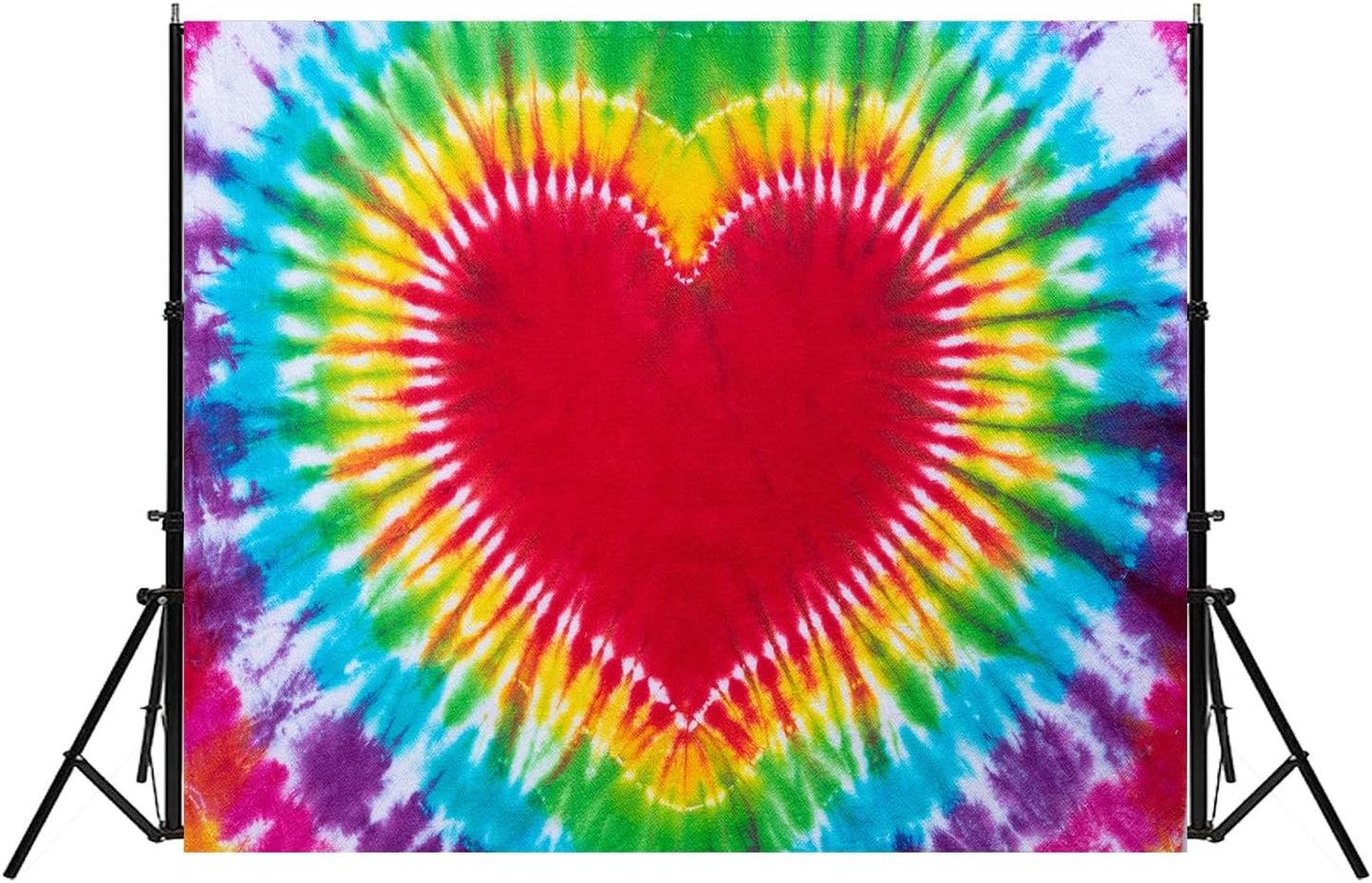 Hippie Backdrop 8x6ft 60s 70s Backgrounds Tie Dye Theme Party Decorations Hippie Supplies Photo Booth Props