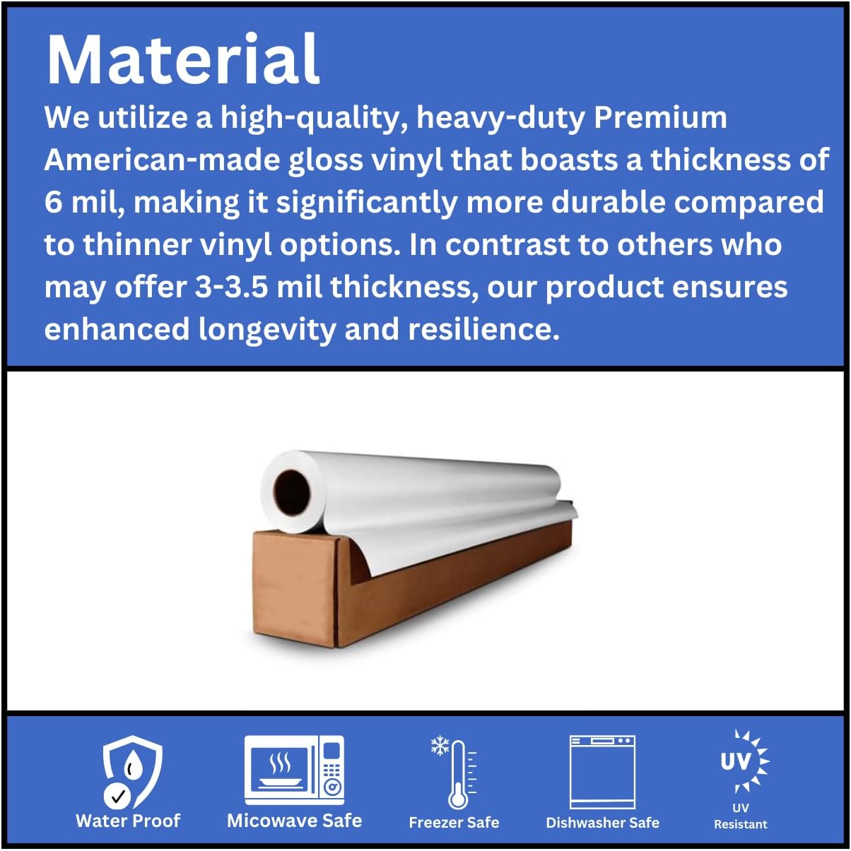 Avgrafx Personalized Die Cut Individual Vinyl Stickers Labels, Waterproof Dishwasher Safe, Made USA, Tearproof Your Design or Image
