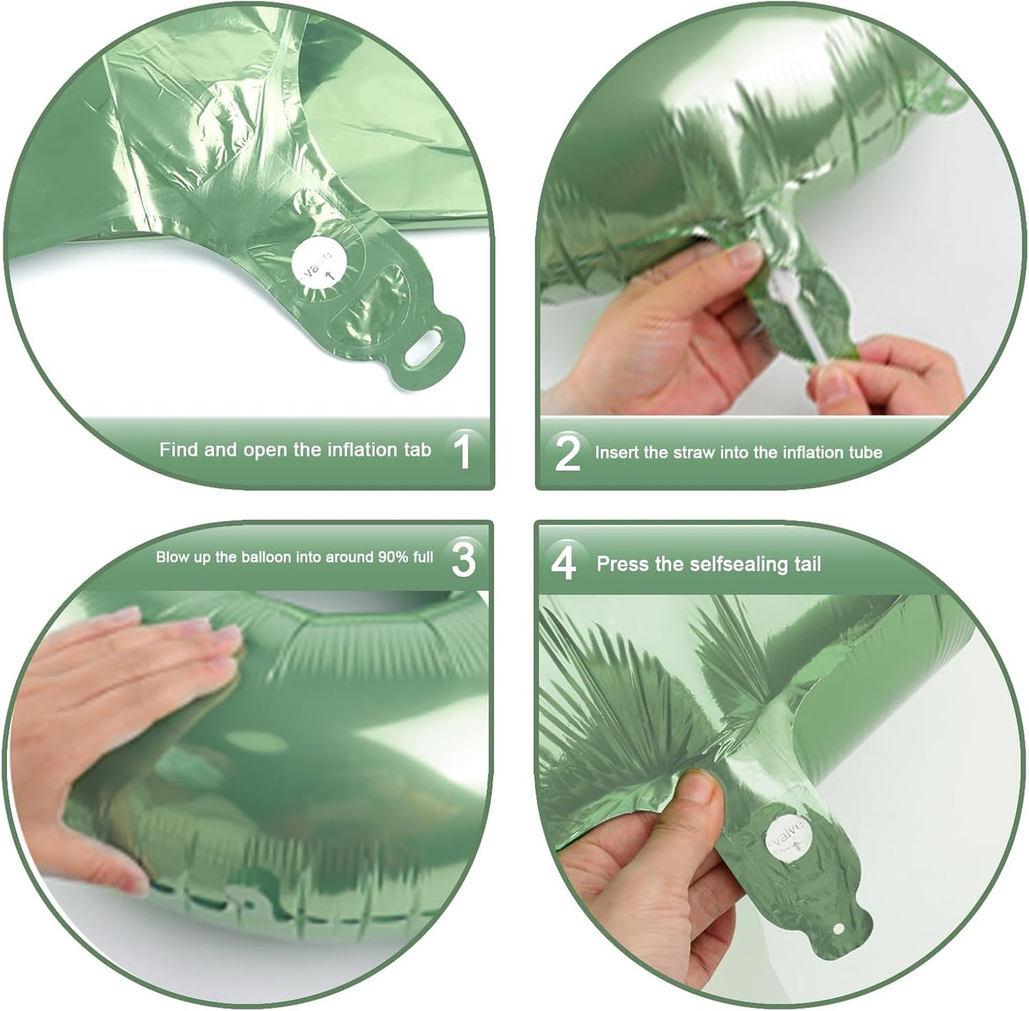 Digital Number 7 Sage Green Birthday Balloon 40 Inch, Foil Balloons for 7 17 27 70 77 Party Decorations Supplies, Oliver Green Mylar Numbers Balloon for Seven Wedding Anniversary