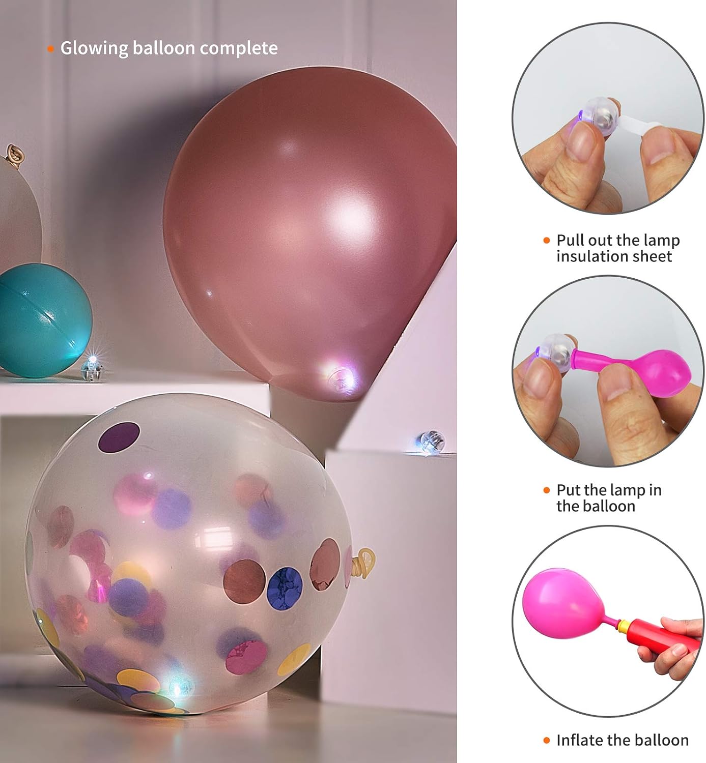 Aogist 200Pcs Warm White Balloon Lights with Hook,Long Standby Time,Waterproof Mini Light for Birthday Party Wedding Christmas Halloween Easter Decorative
