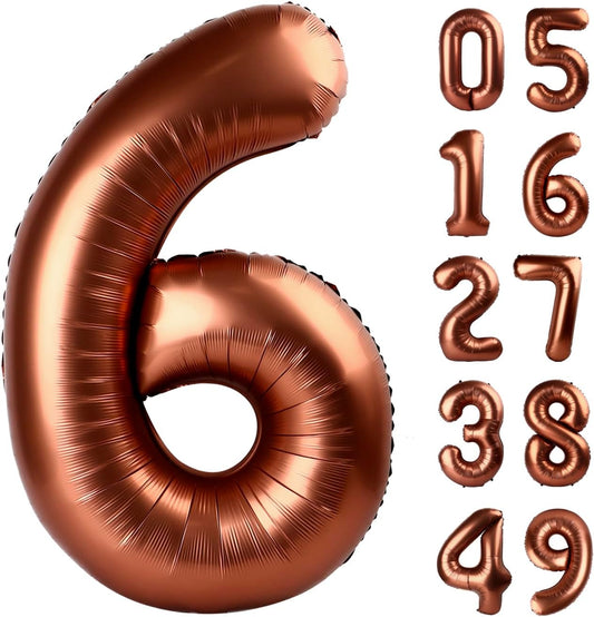 2026 number balloon dark Brown