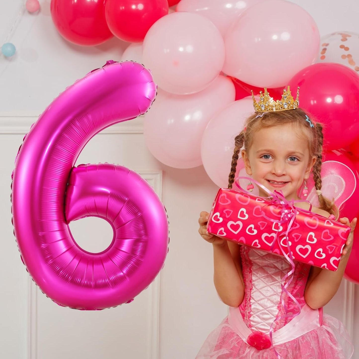 Hot Pink 0 Balloon,40 Inch Number 0 Balloon,Birthday Balloon Decorations, Foil Mylar Helium 0 Balloon Number for Birthday Party Decorations