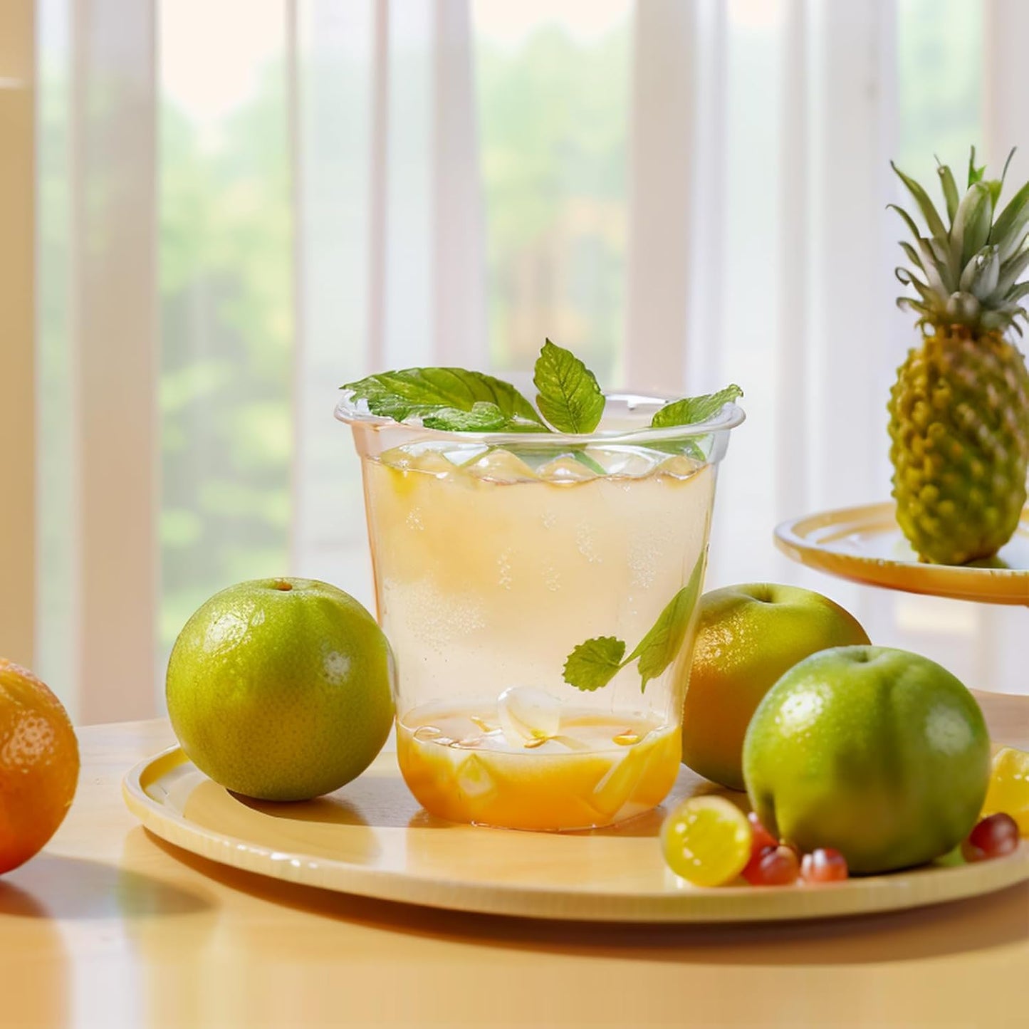 Disposable Stemless Glasses 12oz Crystal Plastic Cups Disposable Cold Party Drinking Cups Wine Glasses for Meeting Weddings Birthdays Cocktail Christmas Party Supplies (Clear, 100 Pcs)