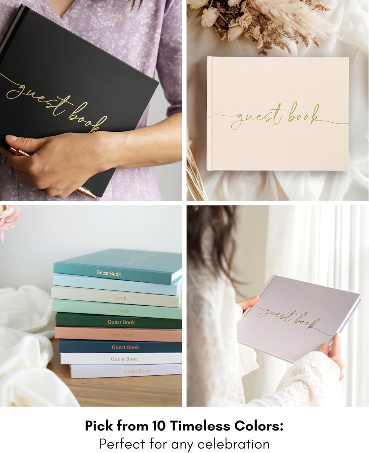 Lamare Wedding Guest Book – Polaroid Guest Book for Wedding Reception, Baby Shower, Birthday, Bridal Shower and Special Event Guestbook – A Stylish Sign in Book for Party - Lined Page
