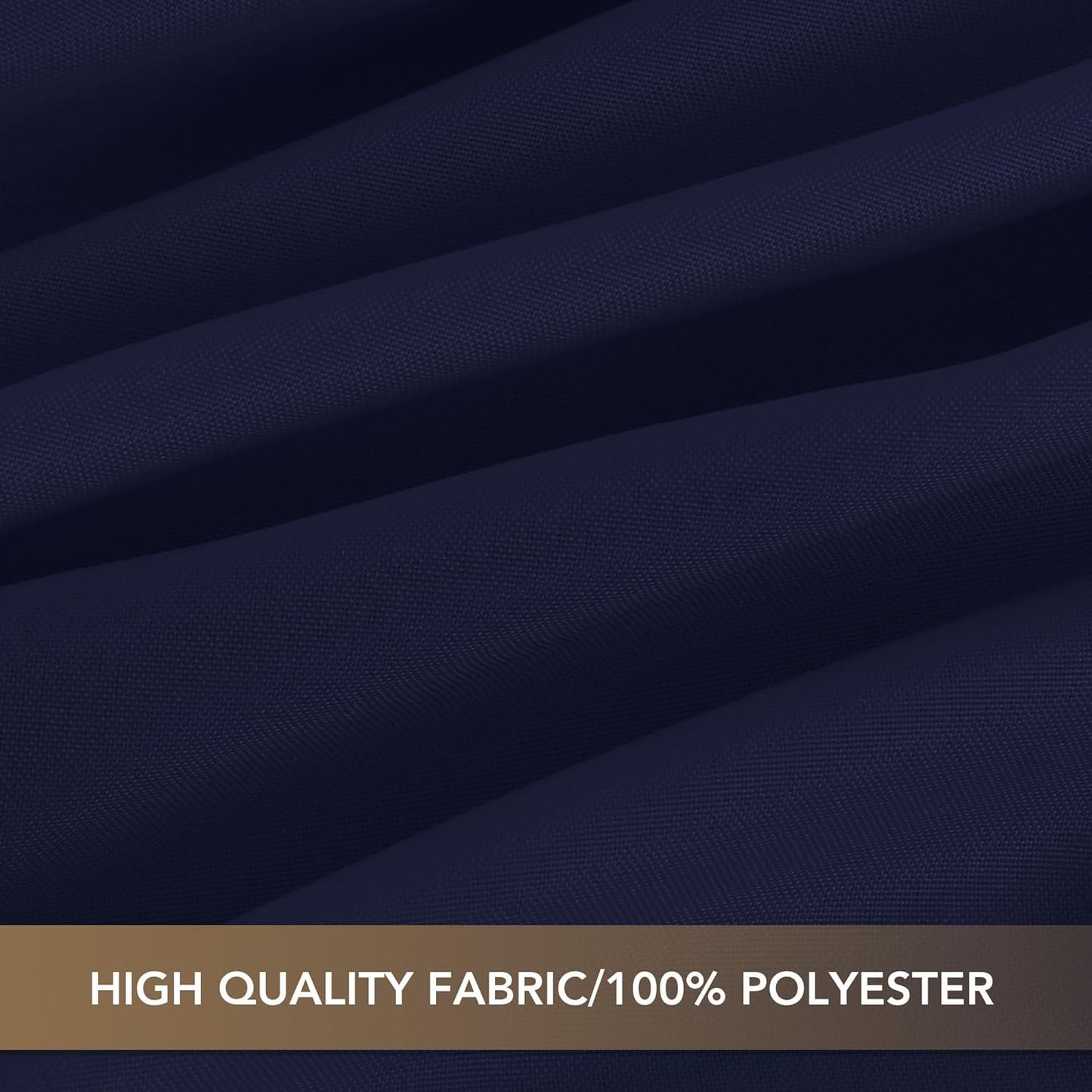 sancua Square Tablecloths 85x85 Inch, 2 Pack - Navy Blue Fabric Table Cloth for Square or Round Tables, Washable Polyester Table Cover for Outdoor Party, Birthday, Buffet, Resturant