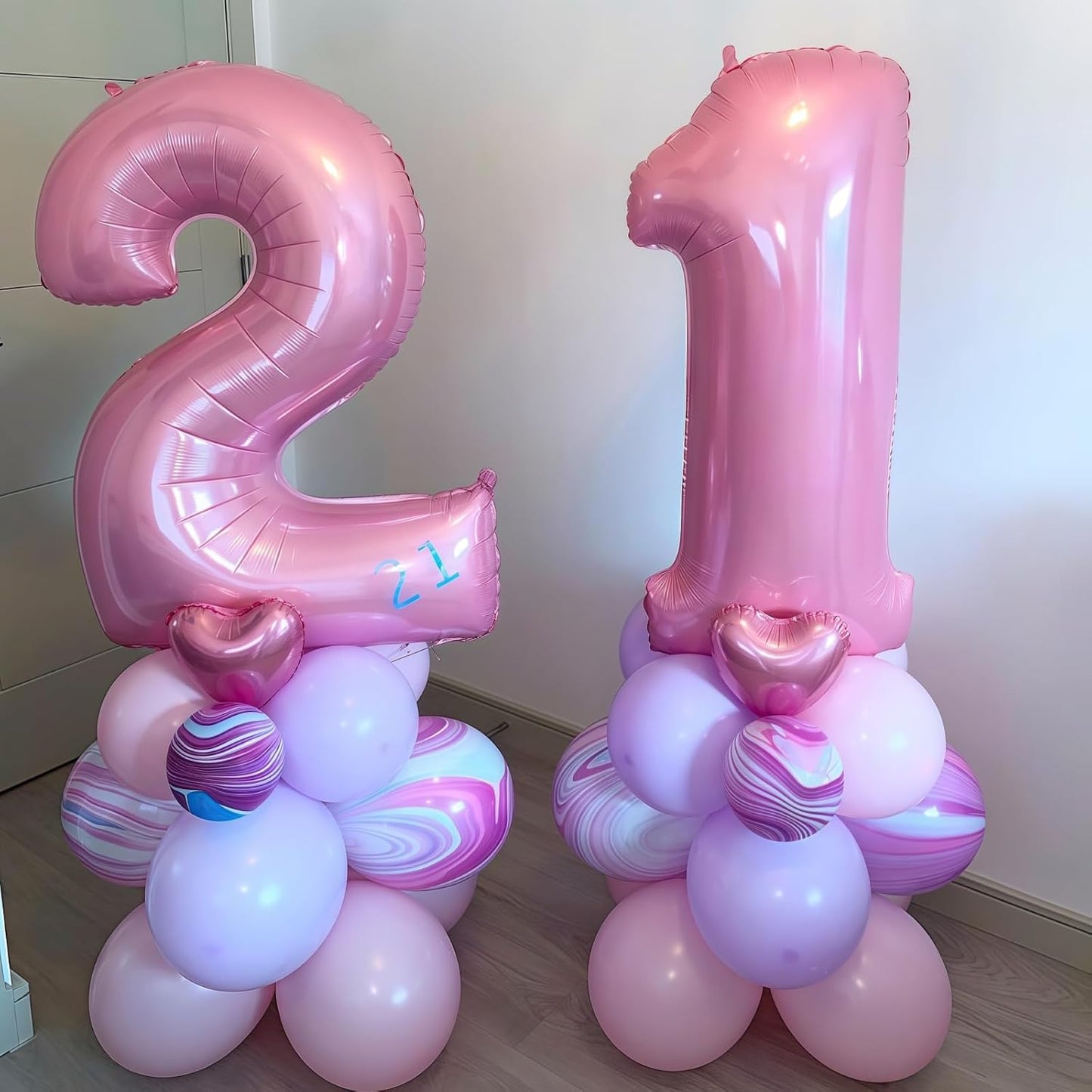Pastel Pink 9 Balloon, Light Pink 9 Balloons Number,40 Inch Helium Foil Mylar Number 9 Balloon for Birthday Party