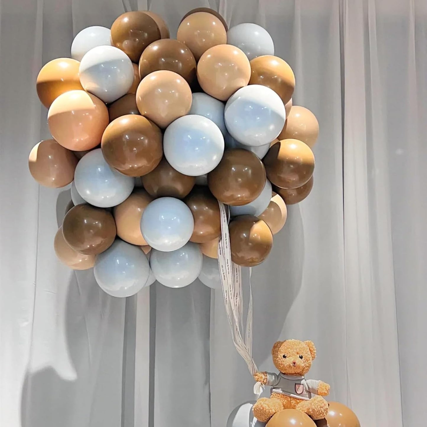 90pack Khaki Balloons Different Size 18/12/10/5 Inch Khaki Balloon Garland Arch Kit for Graduation, Wedding, Birthday, Princess Theme Party, Baby Shower, Anniversary Party Decorations