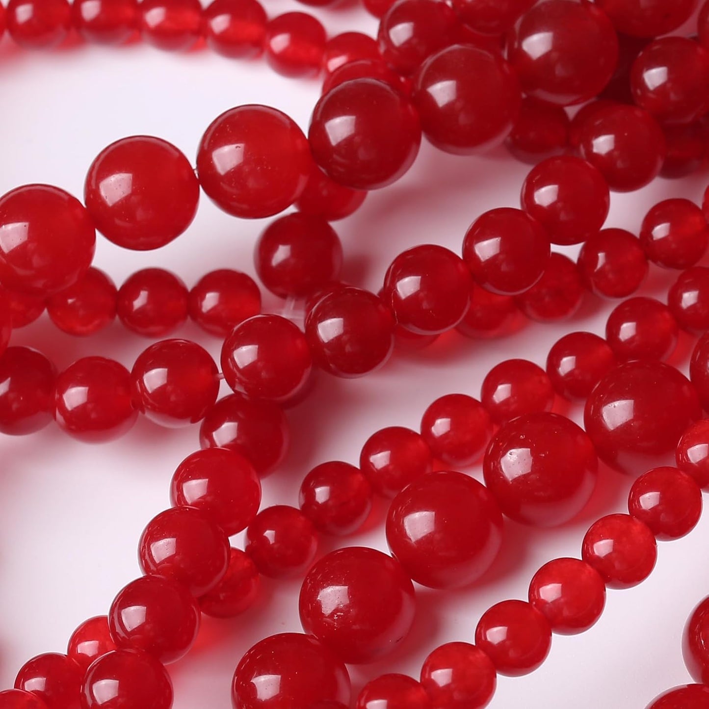 Carnelian Stone Beads Gemstone Round Crystal Energy Jade Beads Stone Beads for Jewelry Making DIY Bracelet Necklace Jewelry Making 1 Strand 15.5inch 60PCS 6MM