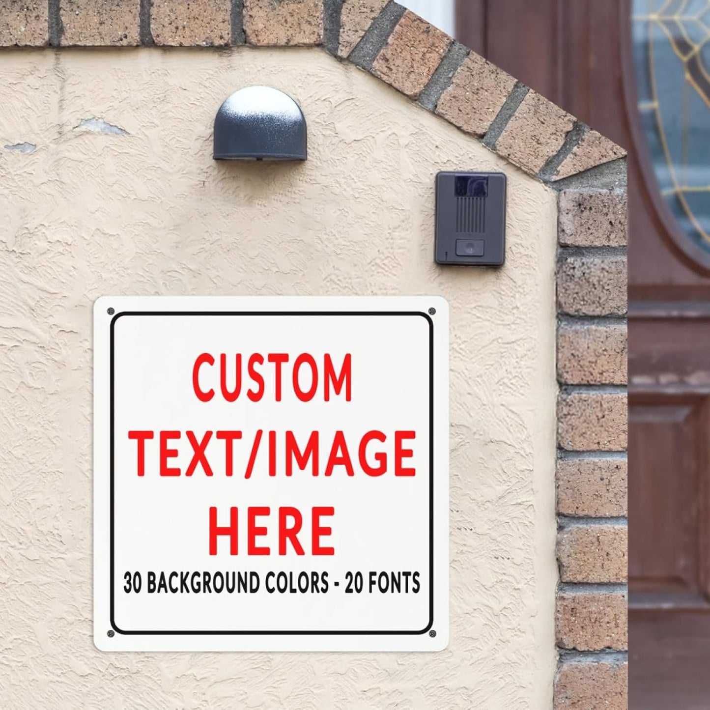 Custom Sign Personalized Custom Metal Sign, Customize For Office, Business, Workplace, Office, Home, Delivery Signs 8x8