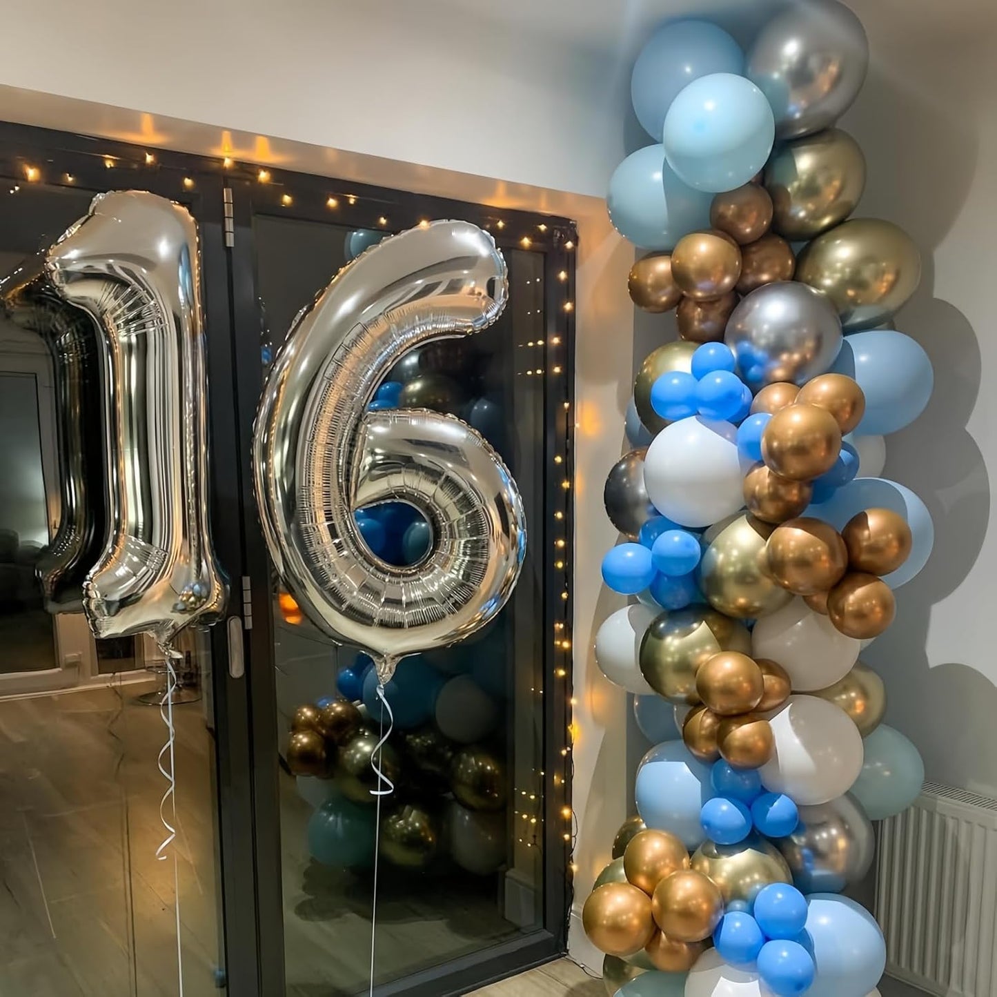 Silver 0 Balloon,40 Inch Number 0 Balloon,Birthday Balloon Decorations,Helium Silver 0 Balloon Number for Birthday Party Decorations