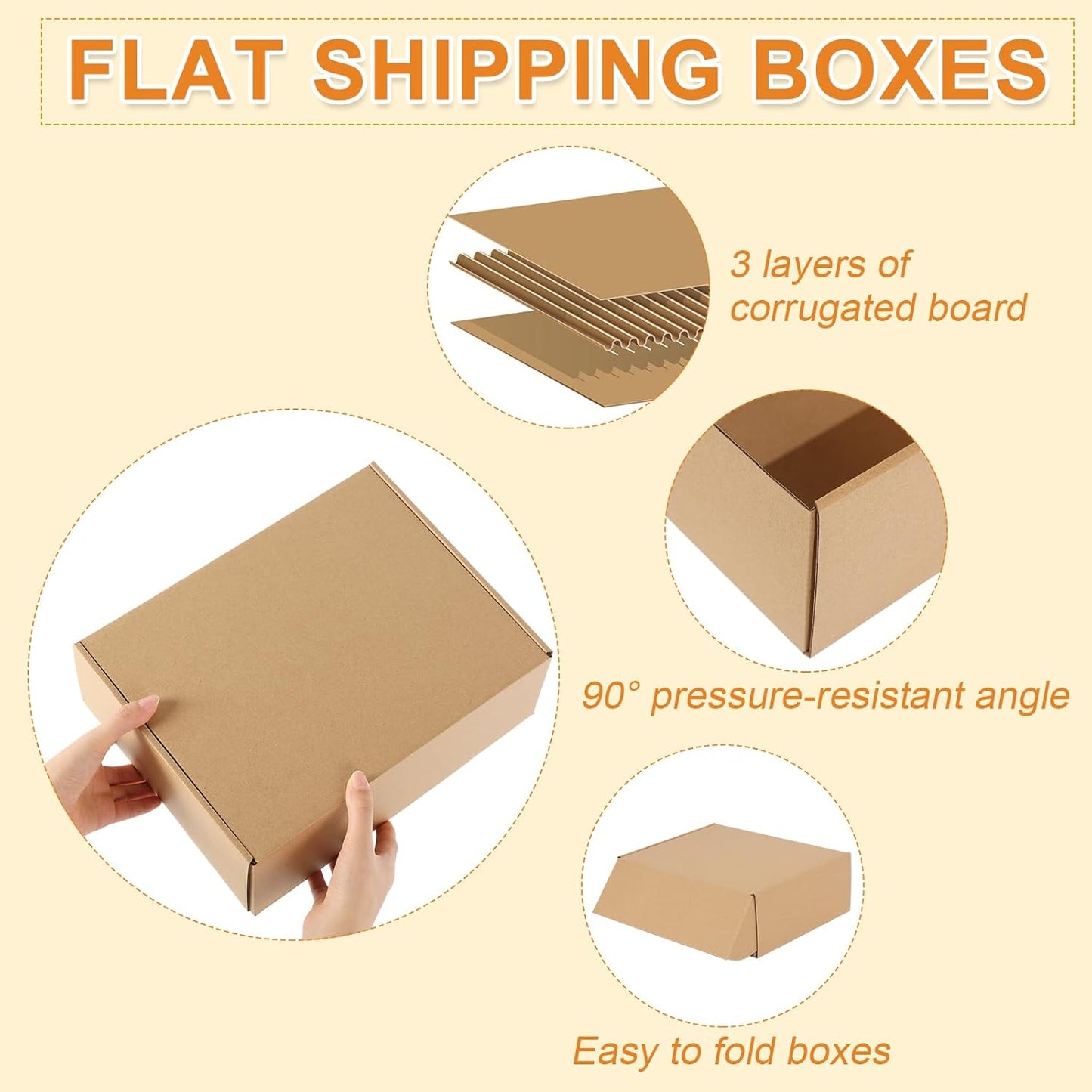 Qilery 100 Pcs Shipping Boxes Cardboard Gift Corrugated Cardboard Brown Boxes Mailer Packaging for Mailing Small Business Present (9 x 6 x 4 Inches)