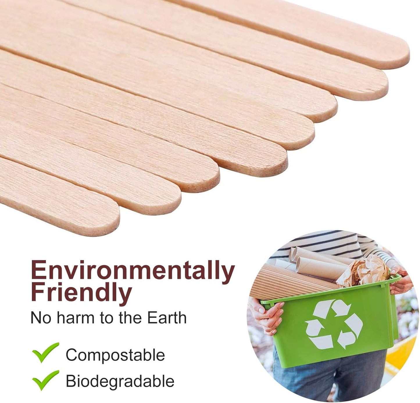 Wooden Coffee Stirrers Individually Wrapped, 500-Count 5.5 Inch Birch Stir Sticks, Natural & Eco-Friendly Disposable Wood Stirrers for Coffee, Hot Drinks, Cocktails, Coffee Bar Accessories ﻿