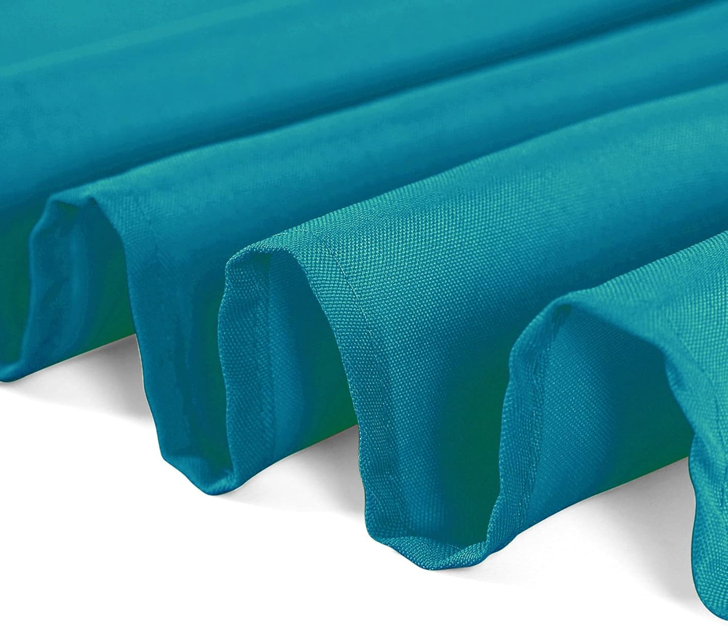 90 inch Round Tablecloth Washable Polyester Table Cloth Decorative Table Cover for Wedding Party Dining Banquet（90 inch, Caribbean Blue）