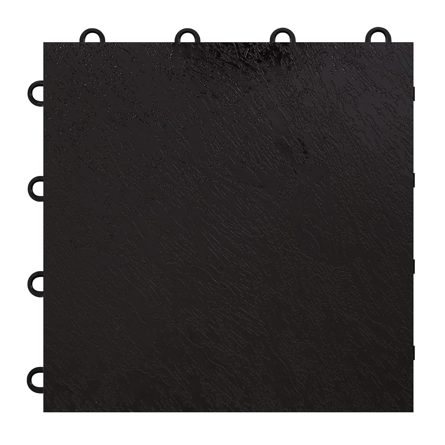 IncStores 3/8" Thick Snap Together Dance Flooring | 12"x12" Printed Vinyl Dance Floor for Practice & Performance | Black | 1 Tile Pack