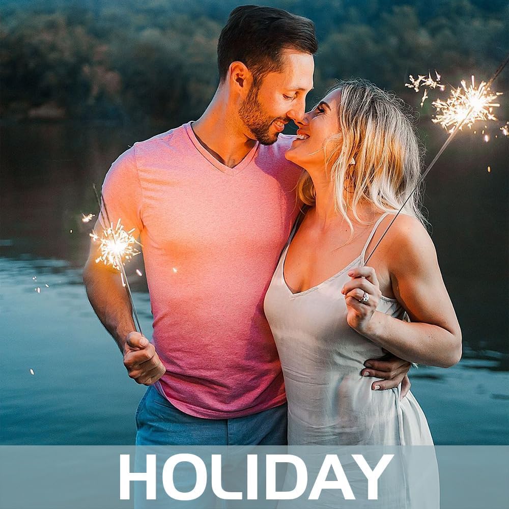 Portable 12-inch 80 Pieces Sparklers Wedding Send-Off,Suitable for Celebratory Holidays Such as Easter,Wedding Favors,Holiday Revelry and More（3-5 Days Deliveried） (12-inch 80 Pieces)