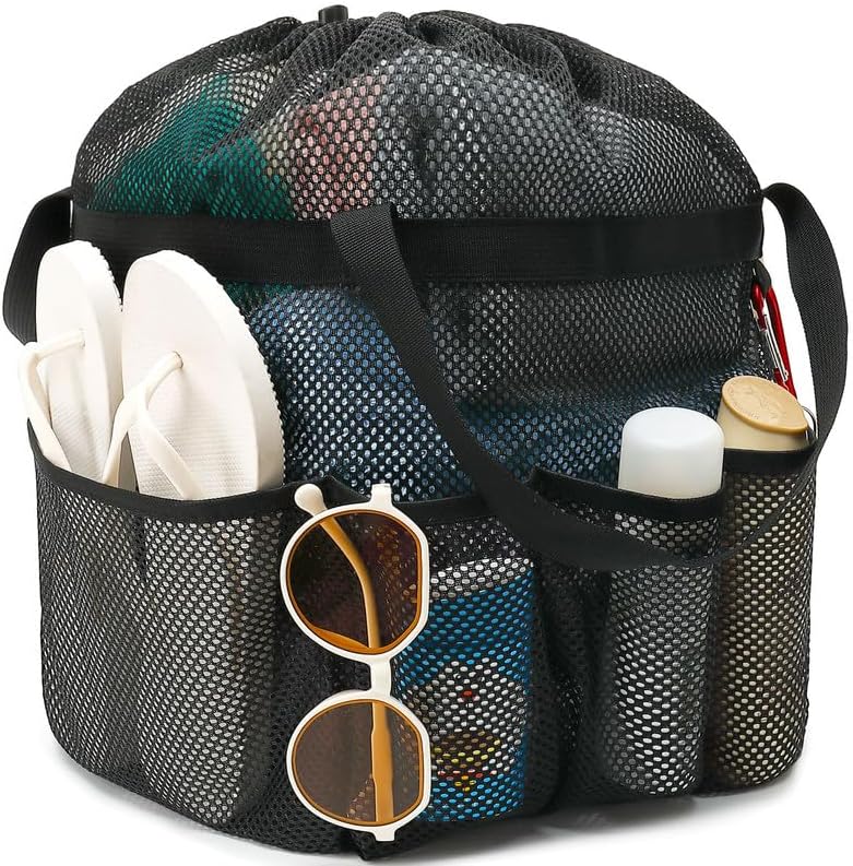 Fammart Mesh Shower Caddy Portable, Shower Bag College Dorm Room Essentials by Fammart