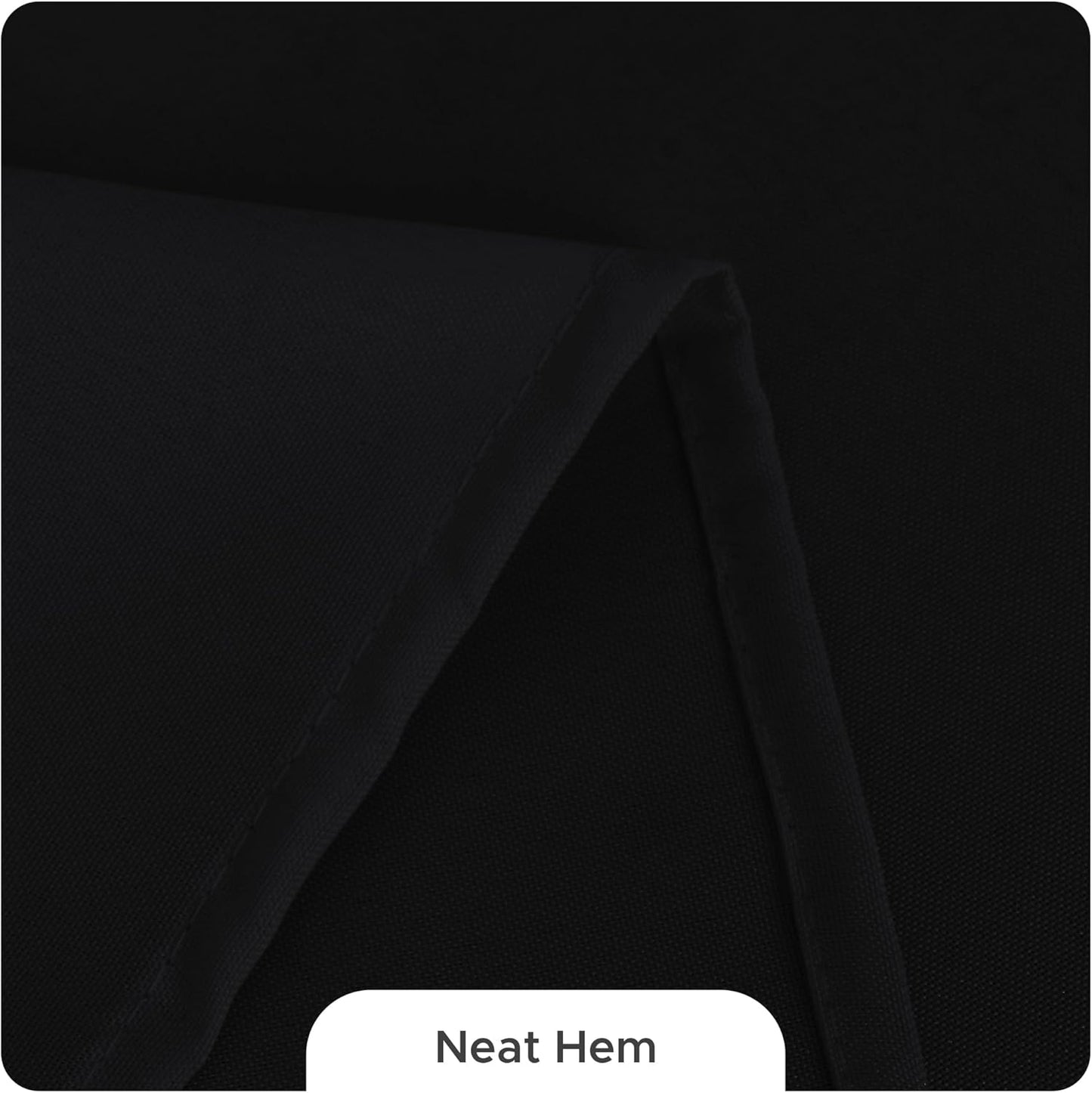 Fitable 8 Pack Round Tablecloths: Stain Resistant Wrinkle Free Circle Table Clothes, Washable Reusable Polyester Table Covers for Wedding Party Birthday Banquet Reception(Black, 84 Inch)