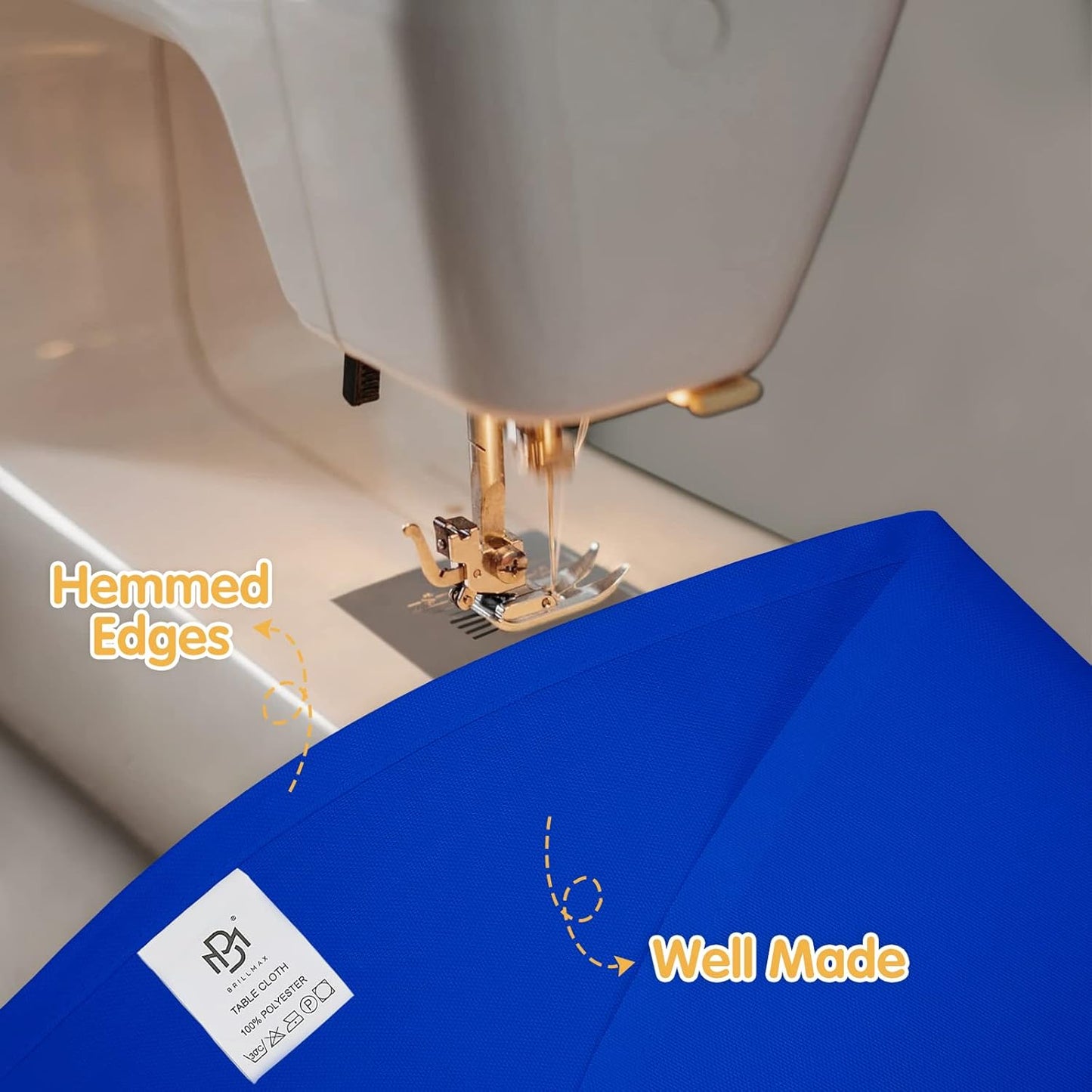 BRILLMAX 4 Pack Royal Blue Round Tablecloths 132 Inch - Circle Bulk Linen Polyester Fabric Washable Table Cloth Cover for Wedding Reception Banquet Birthday Party Buffet Restaurant