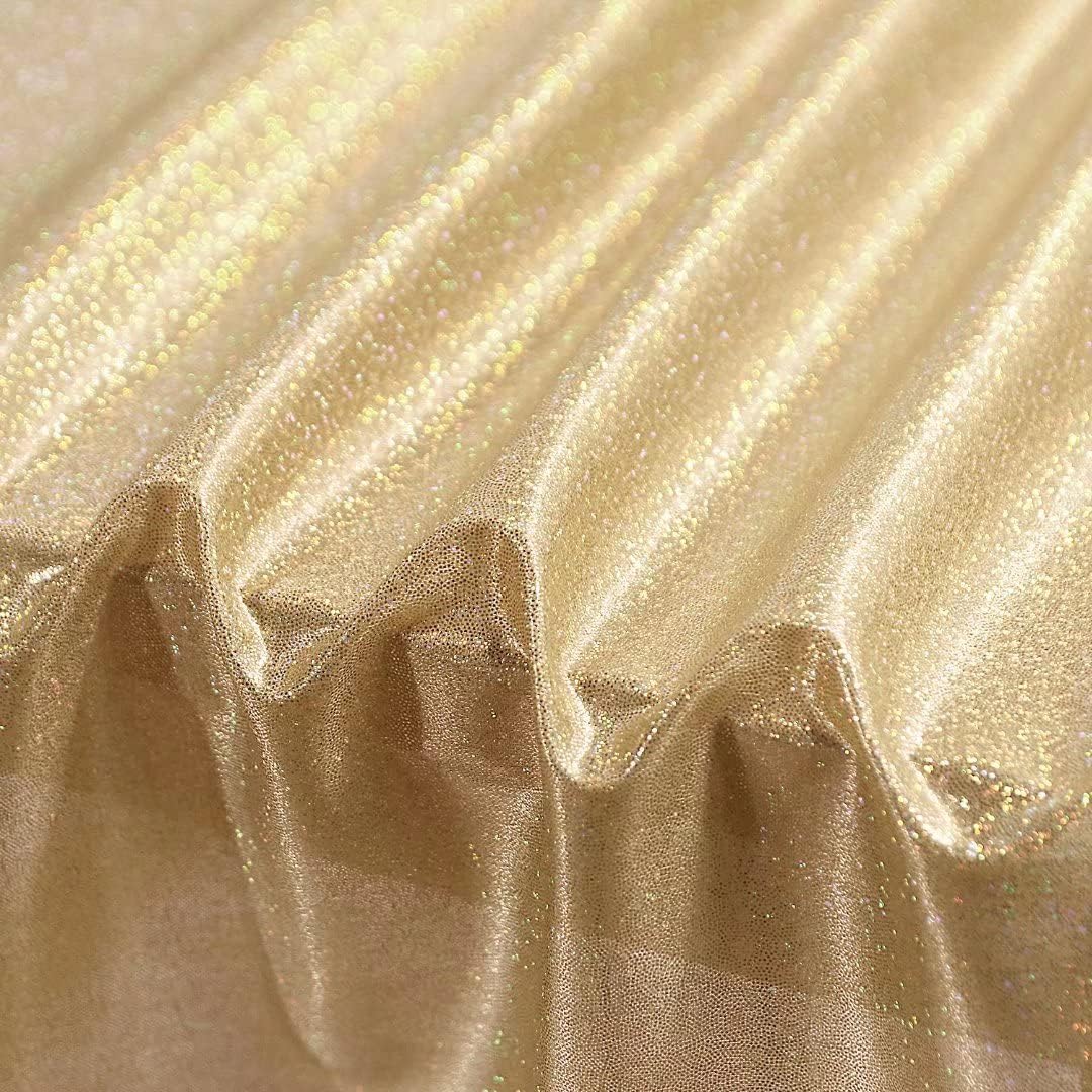 Fitable Sequin Tablecloth for Parties 52x70 Inch - Sparkle Glitter Table Cloth Laser Rectangle Overlay for Wedding Baby Shower Ceremony Birthday Holiday Banquet Decor, Khaki