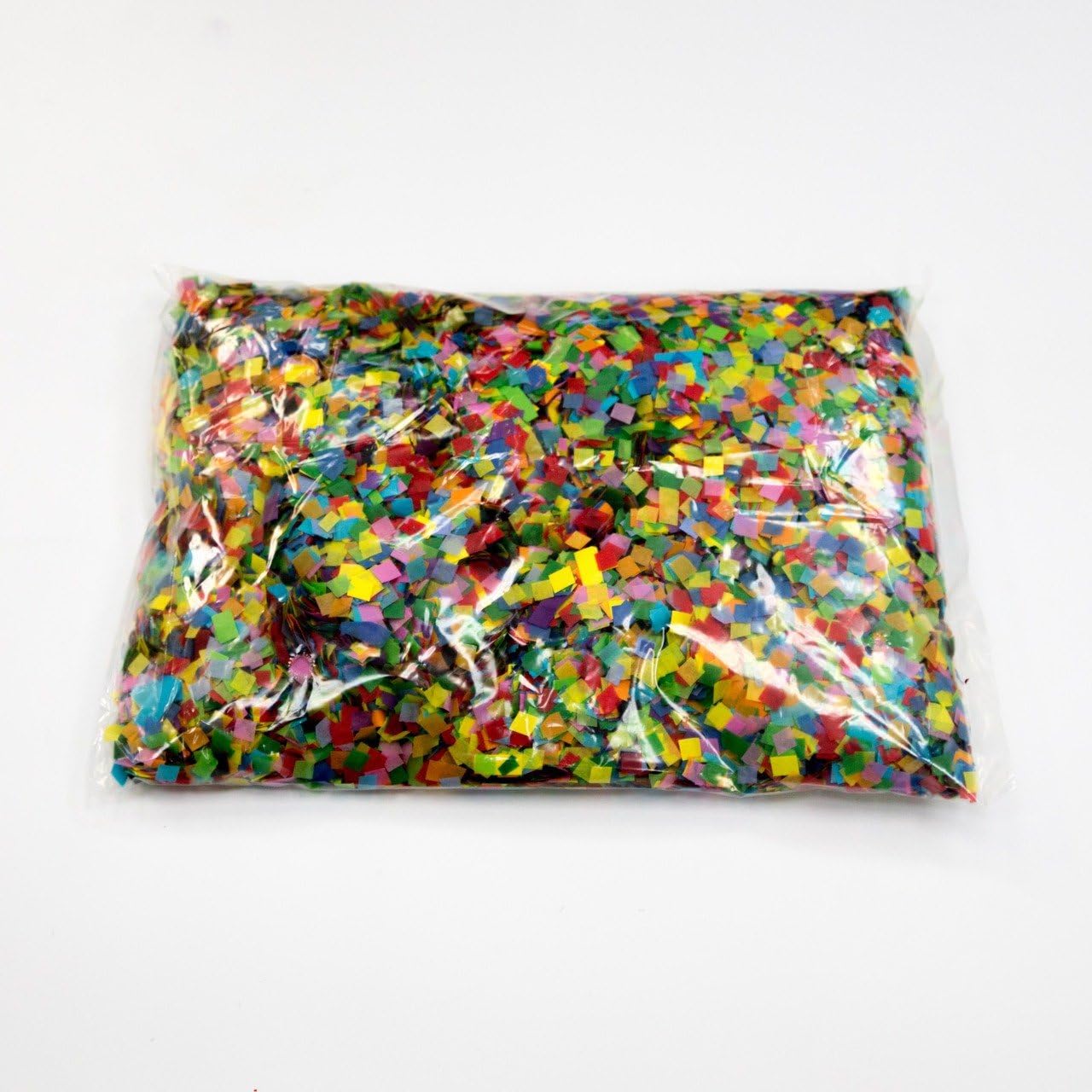 Biodegradable Tissue Confetti Squares, Multicolor Color – Ultimate Confetti Fluttering Tissue Paper Squares for Confeti Cannon & Launcher Use, Table Decorations, and More (20 Handfuls per Bag, 1 lb)