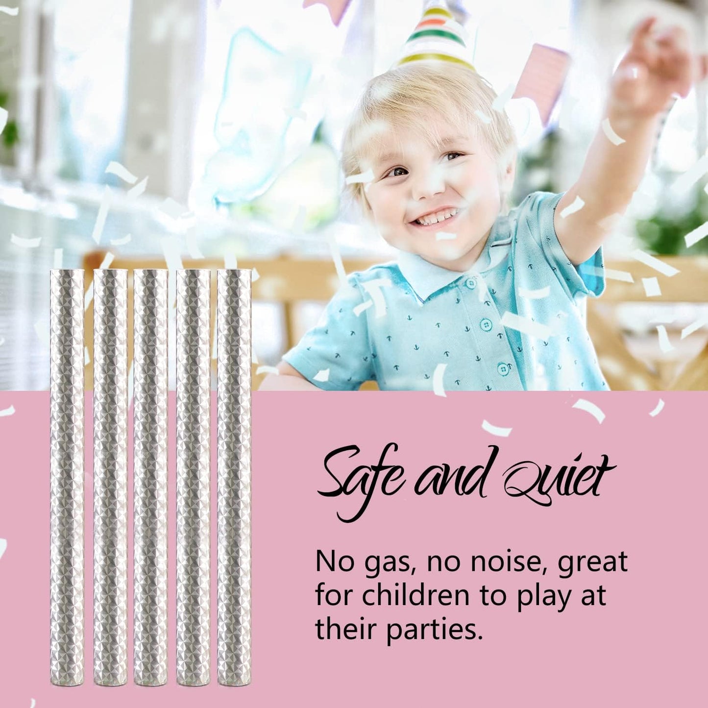 BATTIFE 21Pack White Confetti Wands, 14 Inch Tissue Paper Confetti, Flick Flutter Sticks for Wedding, Celebrations, Anniversary, Birthday, Graduation Party