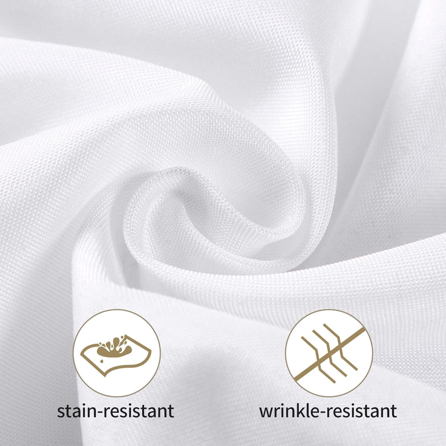 Ascoza 12pack 60x102 Inch White Rectangular Tablecloth 6 Feet Table Cloth in Polyester Fabric for Wedding/Banquet/Restaurant/Parties