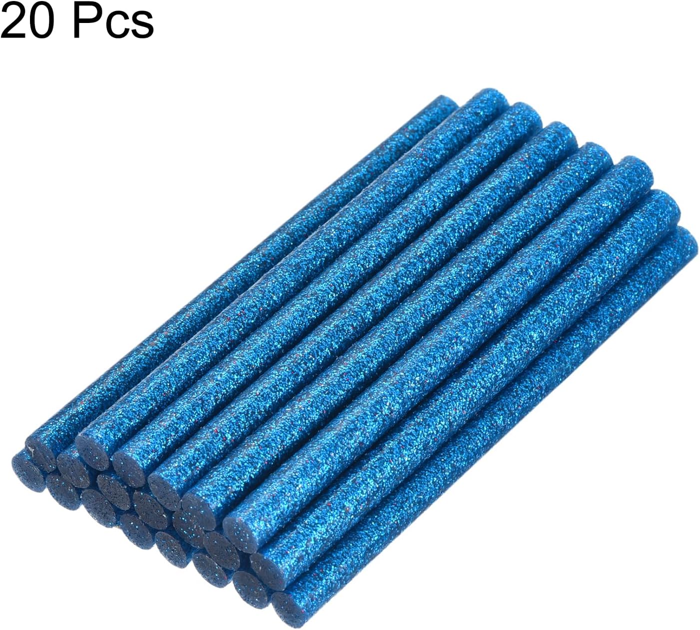 uxcell 20pcs Hot Glue Sticks for Glue Gun 11mm/0.43-inch x 8-inch Mini Hot Melt Adhesive Glue Stick Glitter Bright Blue