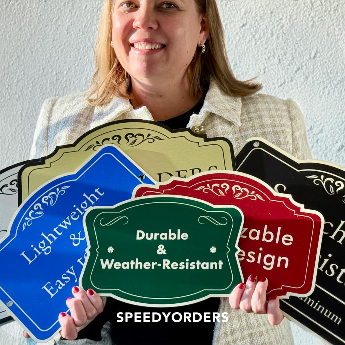 Custom Decorative Outdoor Metal Sign - Personalized Aluminum Driveway Sign, Waterproof, Made in USA - Design 3 Forest Green 12x8 In