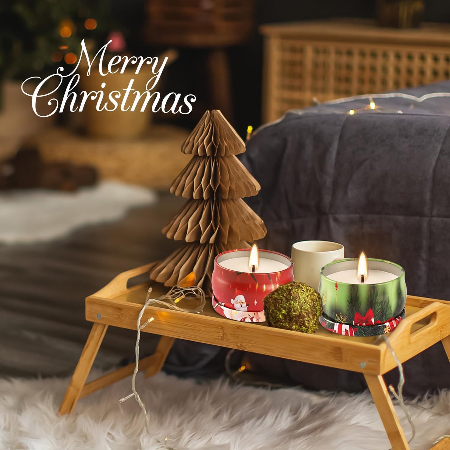 36 Pack Christmas Scented Candles Gift Set 2.5oz Strong Fragrance jar Candles Natural Soy Wax Candles Portable Travel Tin Jar Candles Gifts for Home Scented Decoration Birthday Valentine'sDay