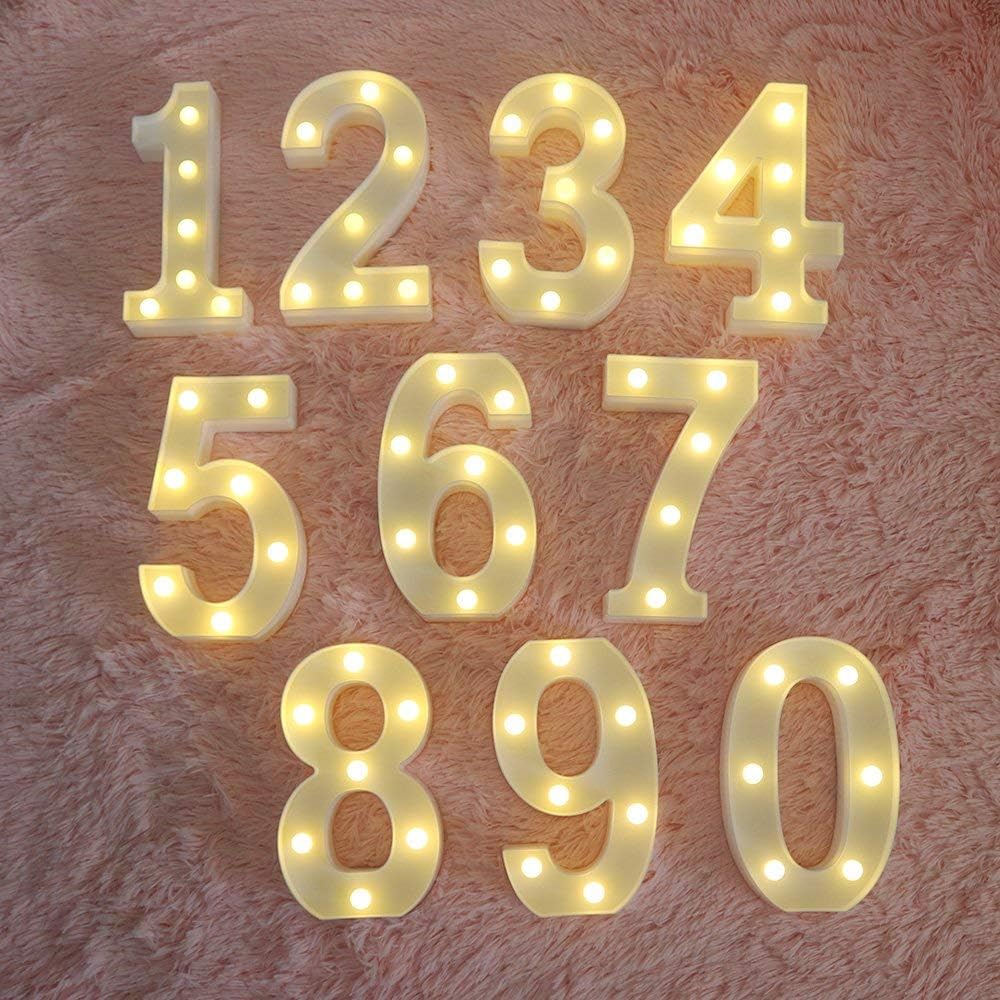 MUMUXI Marquee Light Up Letters | Large Light Up Numbers | Battery Powered and Bright with Every Letter of The Alphabet | for Wedding, Birthday, Party, Celebration, Christmas or Home Decoration (8)