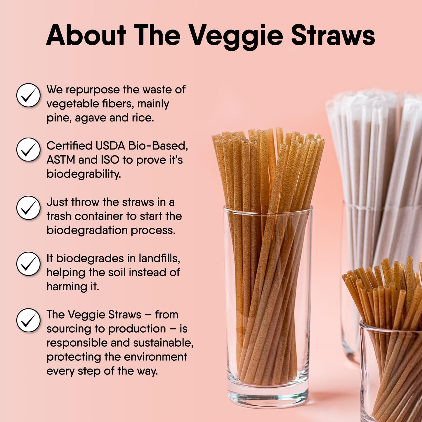 – 450 PCS of 4.75 Inches Unwrapped Biodegradable Drink Stirrers – Made of Vegetable Fibers, Best Cocktail Stirrers for Drinks of All Kinds