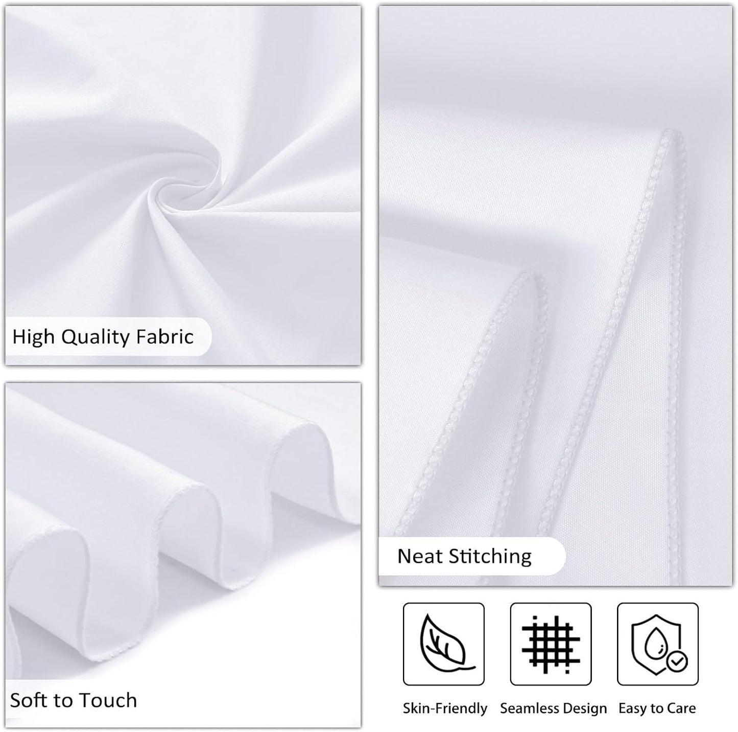 8 Pack White Table Cloth 60 x 102 Inch Rectangular Tablecloths for 6 Foot Rectangle Tables, Wrinkle Resistant White Tablecloth Washable Polyester Fabric Table Covers for Party Wedding Banquet