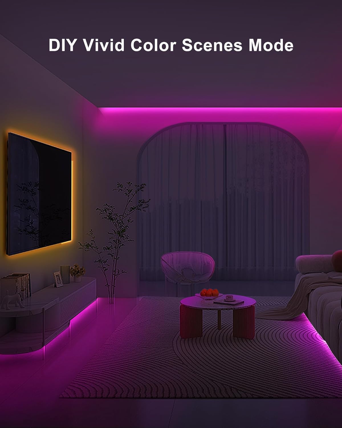 4.92ft Bluetooth RGB COB Led Strip Lights with Remote, Dimmable Smart App Led COB Light Strip, Color Changing Music Sync, Indoor RGB Led Lights for Bedroom, Home Decor, Party