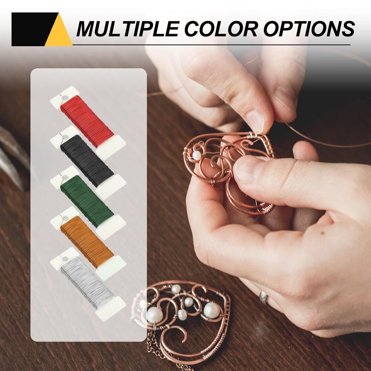 MECCANIXITY 190 Yards/575 Feet Metal Floral Wire 21 Gauge Black Flexible Paddle Thin Floral Wires for Craft, Christmas Wreath, Flower Arrangement, Wedding, Total 5 Roll