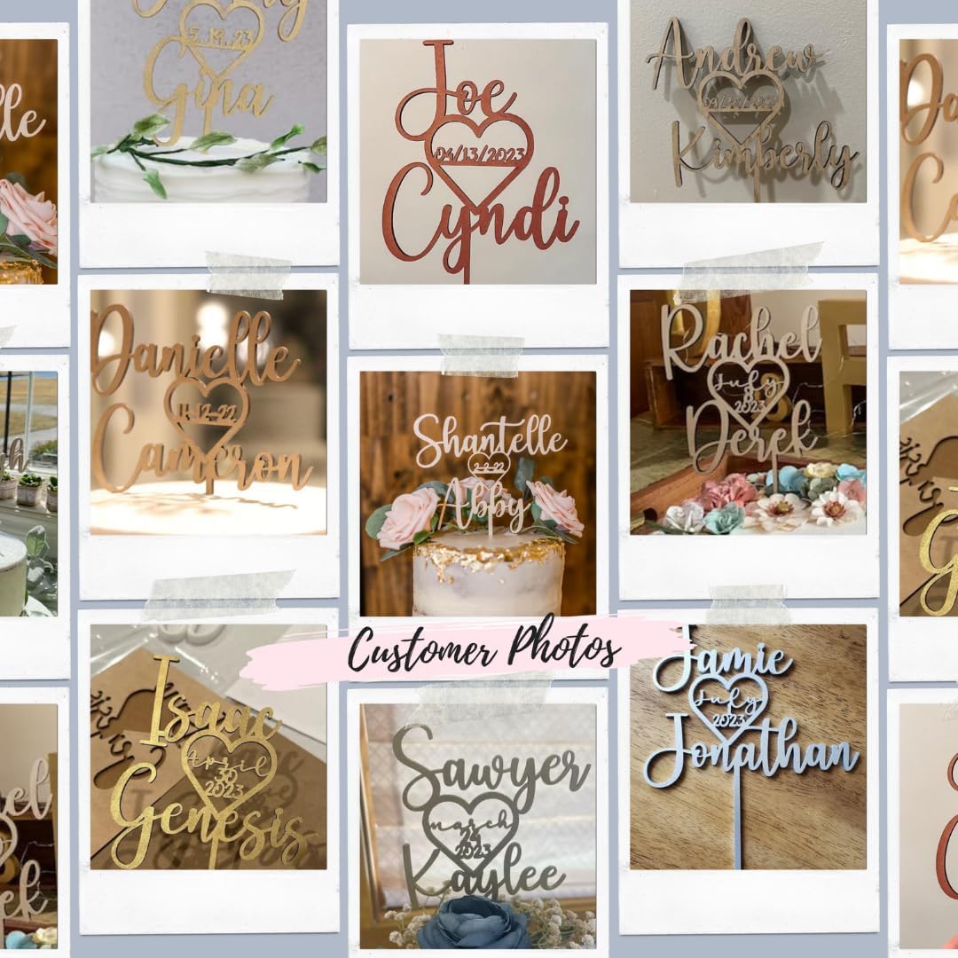 Wedding Cake Toppers, Wedding Cake Toppers Bride and Groom, Custom Cake Topper, Customize Your Own Anniversary Mr and Mrs Cake Topper