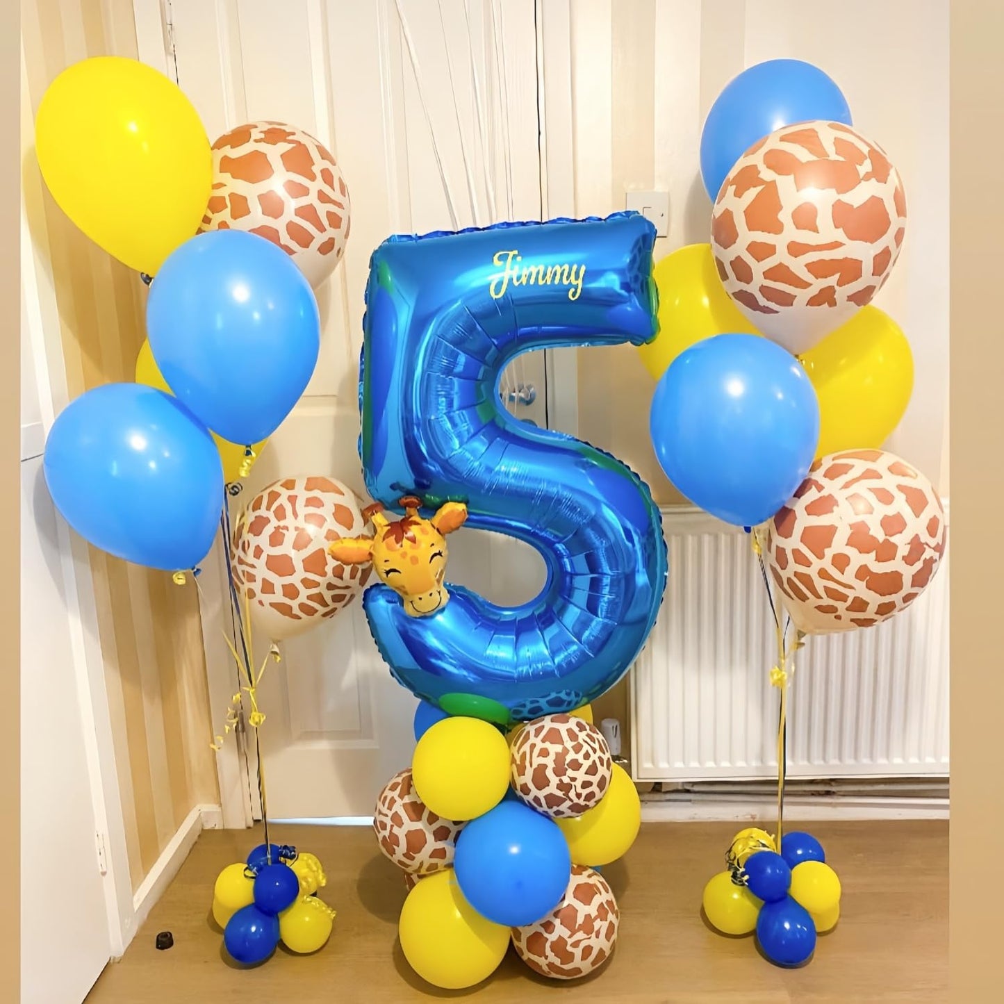 Blue 3 Balloon Number,40 Inch Number 3 Balloon Big Blue 3 Foil Mylar Helium Balloon for Birthday Party Decorations