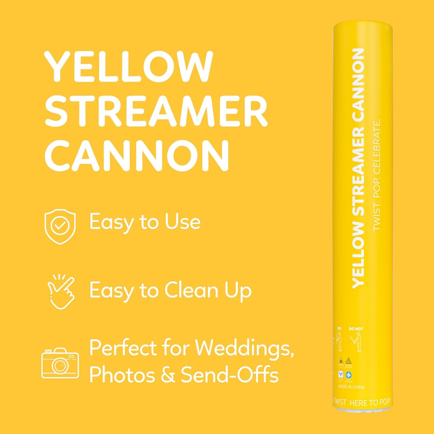 6 Pack Streamer Cannon Confetti Poppers | Biodegradable Rainbow Pack | TUR Party Supplies | Launches Up to 25ft | Giant (12 in) | Party Poppers for Graduation, Birthdays, Weddings & Other Celebrations