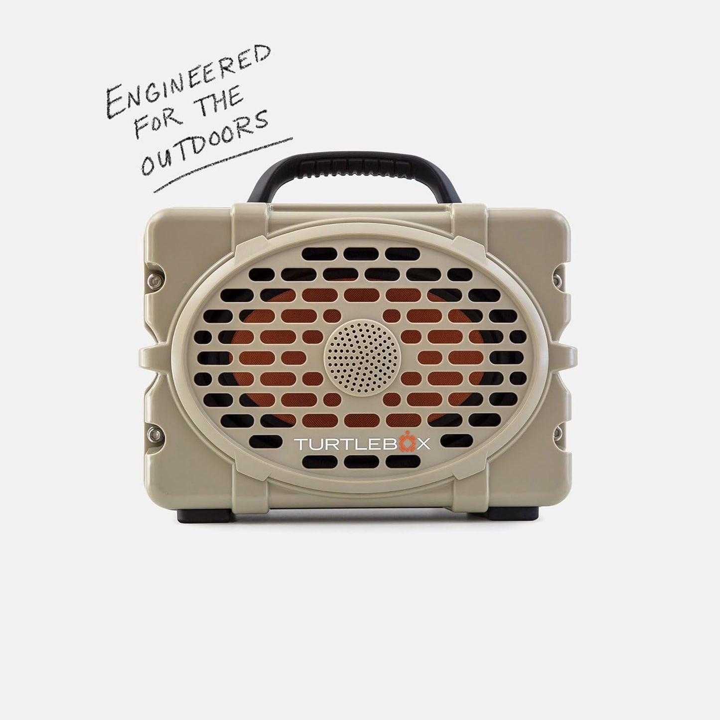 Turtlebox Original Gen 3: Portable Outdoor Bluetooth Speaker – Ultra-Loud (120dB), Waterproof (IP67), Rugged, Impact-Resistant, 3-Day Battery | Party Mode: Unlimited Pairing Stereo, Tan/Blaze Orange